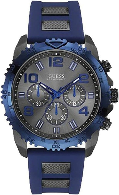 Buy Shop Guess Velocity Blue Dial Blue Rubber Strap Watch for Men - W0599G2 USA Online
