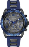 Buy Shop Guess Velocity Blue Dial Blue Rubber Strap Watch for Men - W0599G2 USA Online