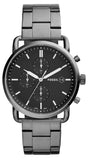 Buy Shop Fossil The Commuter Black Dial Grey Steel Strap Watch for Men - FS5400 USA Online