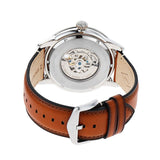 Buy Shop Fossil Townsman Automatic Skeleton Blue Dial Brown Leather Strap Watch for Men - ME3154 USA Online