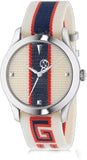 Buy Shop Gucci G Timeless Quartz White Dial Two Tone NATO Strap Watch For Men - YA1264071 USA Online