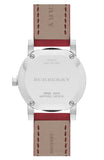Buy Shop Burberry The City Silver Dial Red Strap Watch for Women - BU9232 USA Online