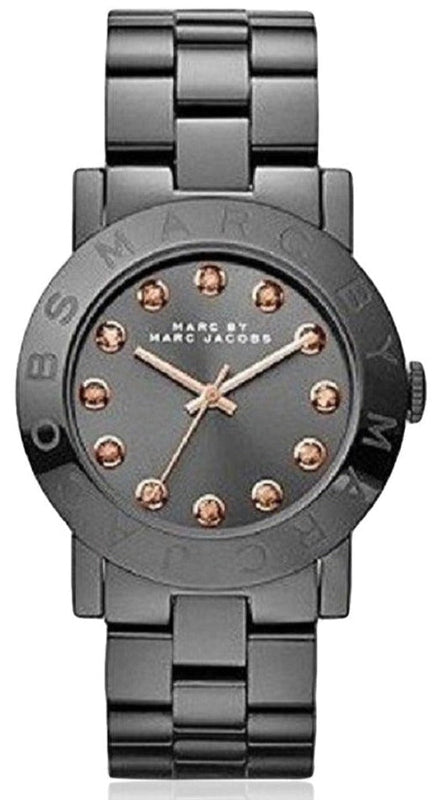 Buy Shop Marc Jacobs Rock Crystal Grey Dial Grey Steel Strap Watch for Women - MBM8596 USA Online