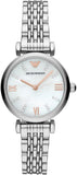 Buy Shop Emporio Armani Donna Mother of Pearl Dial Silver Steel Strap Watch For Women - AR11204 USA Online