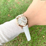 Buy Shop Burberry The City White Dial White Leather Strap Watch for Women - BU9108 USA Online