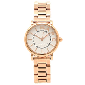 Marc Jacobs Roxy White Dial Rose Gold Steel Strap Watch for Women - MJ3527