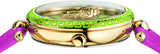 Buy Shop Versace Palazzo Empire Green Dial Pink Leather Strap Watch for Women - VCO150017 USA Online