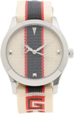 Buy Shop Gucci G Timeless Quartz White Dial Two Tone NATO Strap Watch For Men - YA1264071 USA Online