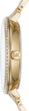 Buy Shop Michael Kors Charley Three-Hand Quartz Gold Dial Gold Steel Strap Watch for Women - MK4399 USA Online