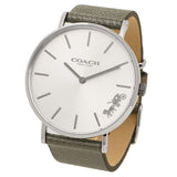 Buy Shop Coach Perry White Dial Grey Leather Strap Watch for Women - 14503155 USA Online