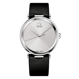 Buy Shop Calvin Klein Sight Silver Dial Black Leather Strap Watch for Men - K1S21120 USA Online