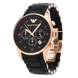 Emporio Armani Sportivo Black Dial Black Steel Strap Watch For Men - AR5905