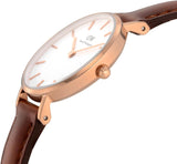 Buy Shop Daniel Wellington Classic Petite St Mawes White Dial Brown Leather Strap Watch For Women - DW00100231 USA Online