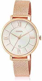 Buy Shop Fossil Jacqueline Mother of Pearl White Dial Gold Mesh Strap Watch for Women - ES4352 USA Online