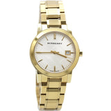 Buy Shop Burberry The City White Dial Gold Steel Strap Watch for Women - BU9103 USA Online