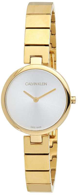 Buy Shop Calvin Klein Authentic Silver Dial Gold Steel Strap Watch for Women - K8G23546 USA Online