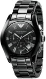 Emporio Armani Black Ceramic Dial Ceramic Strap Watch For Women - AR1401