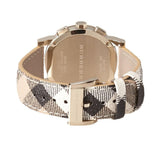 Buy Shop Burberry The City White Dial Haymarket Beige Leather Strap Watch for Women - BU9752 USA Online