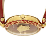 Buy Shop Versace Palazzo Empire Red Dial Red Leather Strap Watch for Women - VCO120017 USA Online