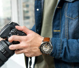 Buy Shop Fossil Townsman Automatic Skeleton Black Dial Brown Leather Strap Watch for Men - ME3181 USA Online