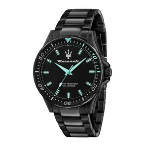 Buy Shop Maserati SFIDA Aqua Edition Analog Black Dial Black Steel Strap Watch For Men - R8853144001 USA Online