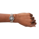 Buy Shop Emporio Armani Gianni T Bar Grey Dial Two Tone Stainless Steel Watch For Women - AR1725 USA Online