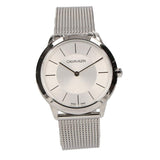 Buy Shop Calvin Klein Minimal White Dial Silver Mesh Bracelet Watch for Men - K3M22126 USA Online