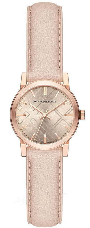 Buy Shop Burberry The City Gold Dial Beige Leather Strap Watch for Women - BU9210 USA Online
