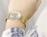 Buy Shop Calvin Klein Stately White Dial Gold Steel Strap Watch for Women - K3G2352W USA Online