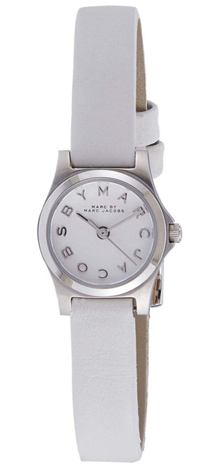 Buy Shop Marc Jacobs Henry Dinky White Dial White Leather Strap Watch for Women - MBM1234 USA Online