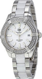 Buy Shop Tag Heuer Aquaracer Diamonds White Dial Two Tone Steel Strap Watch for Women - WAY131F.BA0914 USA Online