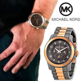 Buy Shop Michael Kors Runway Chronograph Grey Dial Two Tone Steel Strap Unisex Watch - MK8189 USA Online