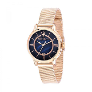 Buy Shop Maserati Epoca Blue Dial Rose Gold Mesh Strap Watch For Women - R8853118503 USA Online