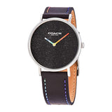 Buy Shop Coach Perry Black Dial Black Leather Strap Watch for Women - 14503033 USA Online