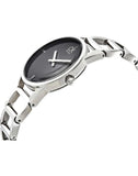 Buy Shop Calvin Klein Stately Black Dial Silver Steel Strap Watch for Women - K3G2312S USA Online