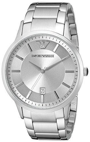 Buy Shop Emporio Armani Classic Quartz Silver Dial Silver Steel Strap Watch For Men - AR2478 USA Online