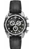 Buy Shop Versace V Ray Chronograph Quartz Black Dial Black Leather Strap Watch For Men - VE2I00121 USA Online
