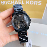 Buy Shop Michael Kors Brecken Chronograph Black Dial Black Steel Strap Watch For Men - MK8482 USA Online