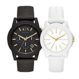Buy Shop Armani Exchange Outerbanks Chronograph Black Dial Black Steel Strap Watch For Men - AX7105 USA Online