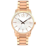 Buy Shop Calvin Klein City White Dial Rose Gold Steel Strap Watch for Men - K2G21646 USA Online