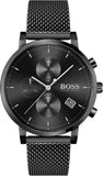 Buy Shop Hugo Boss Integrity Black Dial Black Mesh Bracelet Watch for Men - 1513813 USA Online