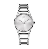 Buy Shop Calvin Klein Stately White Dial Silver Steel Strap Watch for Women - K3G23126 USA Online