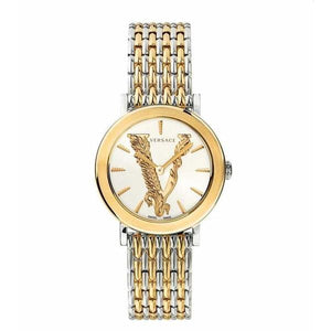 Buy Shop Versace Virtus Quartz White Dial Two Tone Steel Strap Watch for Women - VEHC00719 USA Online