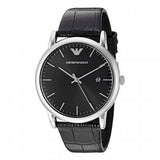 Buy Shop Emporio Armani Classic Quartz Black Dial Black Leather Strap Watch For Men - AR1692 USA Online