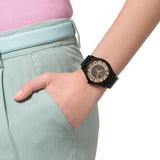 Buy Shop Marc Jacobs Henry Transparent Black Dial Black Steel Strap Watch for Women - MBM3255 USA Online