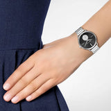 Buy Shop Michael Kors Portia Black Dial Silver Steel Strap Watch for Women - MK3638 USA Online