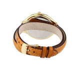 Buy Shop Michael Kors Runway Gold Dial Brown Leather Strap Watch For Women - MK2256 USA Online