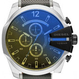 Buy Shop Diesel Mega Chief Chronograph Black Dial Grey Nylon Strap Watch For Men - DZ4523 USA Online