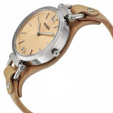 Buy Shop Fossil Georgia Bone Grey Dial Beige Leather Strap Watch for Women - ES2830 USA Online