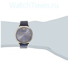 Buy Shop Emporio Armani Gianni T Bar Blue Dial Blue Leather Strap Watch For Women - AR1875 USA Online